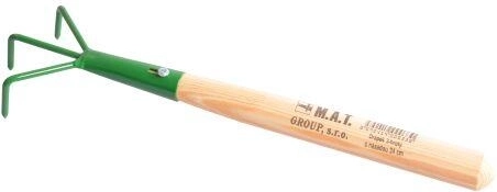 Haveklo med 3 tænder med træskaft 24 cm