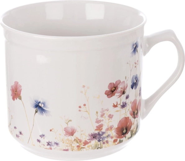 Keramikkrus med blomstermotiv 0,5 l