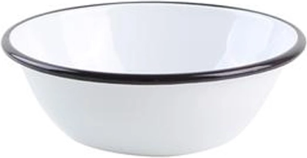 Emaljeskål 16 cm hvid