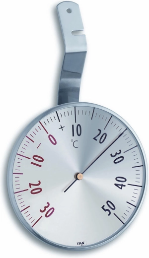 Rundt vinduestermometer i rustfrit stål 7,5 cm