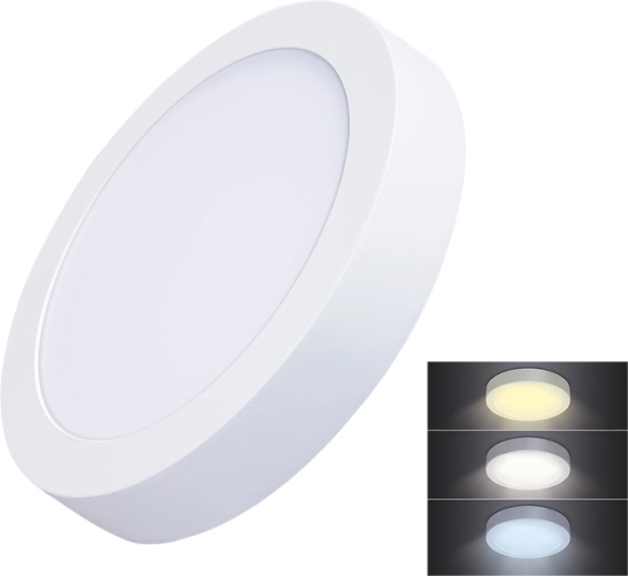 Solight LED mini panel CCT påbygget rund 18 W