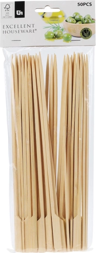 Bambusgrillspyd med håndtag 25 cm (50 stk)