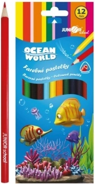 Farveblyanter Ocean World trekantede, 12 stk