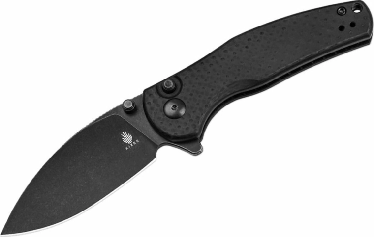 Kizer Mini Grouper lommekniv 8 cm, Black Stonewash, sort G10