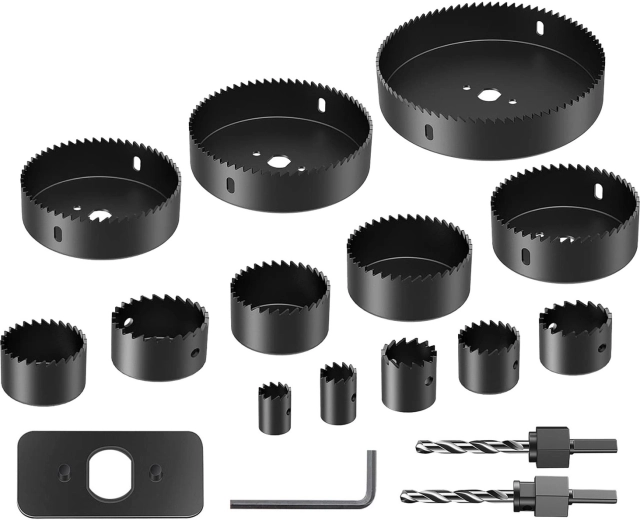 Sæt med hulsave til træ Renew Force 19–127 mm, 16 dele