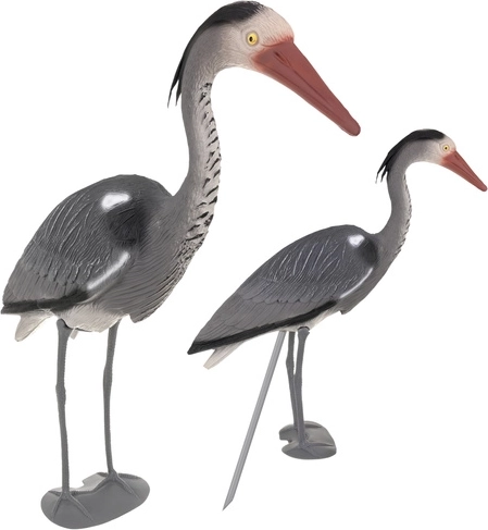 Havedekoration stork GARDLOV til nedstikning, grå, 66 cm