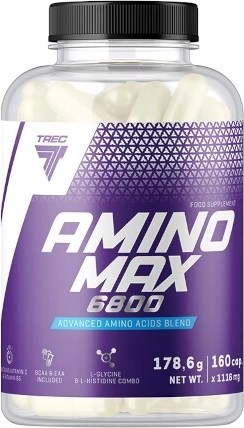Trec Amino Max 6800 – aminosyrer i kapsler (160 kapsler)