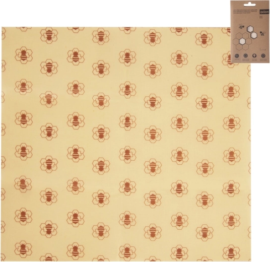 Økologisk voksindpakket madserviet af bomuld og bivoks 35 × 33 cm