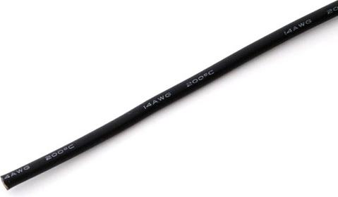 Silikoneledning MSP 2,0 mm² (14 AWG) sort - 1 m