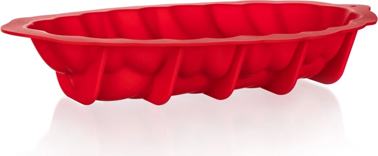 Silikoneform til julebrød 41 × 20,5 × 7 cm rød Culinaria