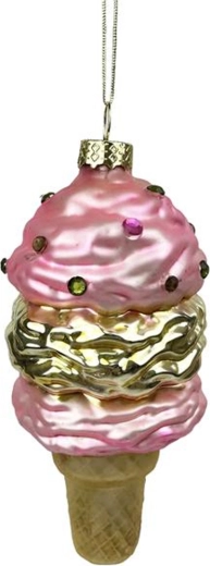 Julepynt is af glas 13,5 cm