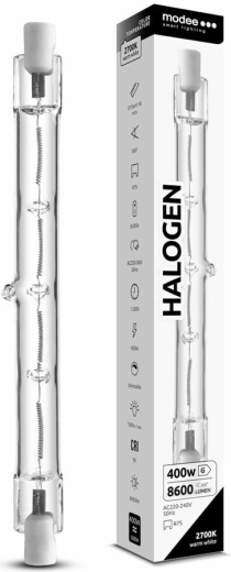 Modee halogenpære R7S 118 mm 400 W varm hvid, dæmpbar