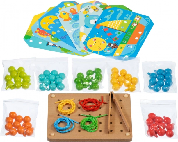 Træmosaik med pincet og broderi LUCY & LEO