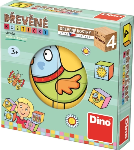 Dino træklodser til de mindste 4 stk.