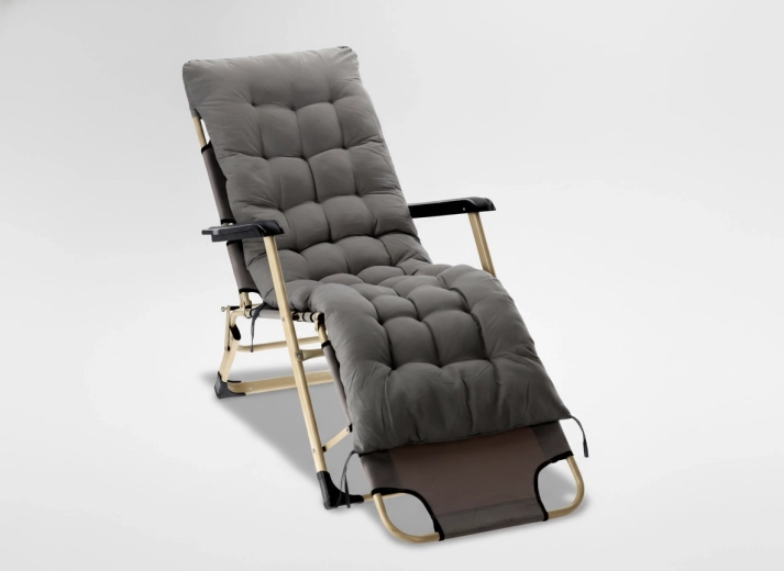 Sammenklappelig havestol med pude grå