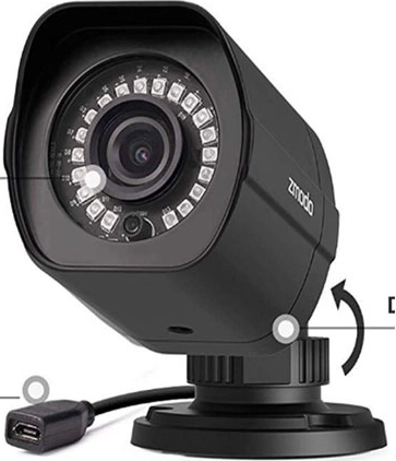 Zmodo sikkerhedskamera 1080p med IP65-klassificering til udendørs og indendørs brug