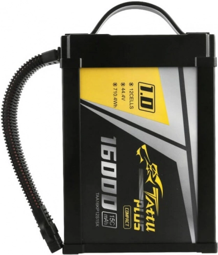Tattu Plus 1.0 kompakt LiPo-batteri 16000 mAh 12S 15C 44,4 V med XT90‑S-stik