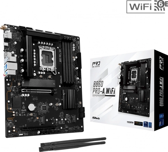 ASRock B860 Pro-A WiFi ATX bundkort med DDR5