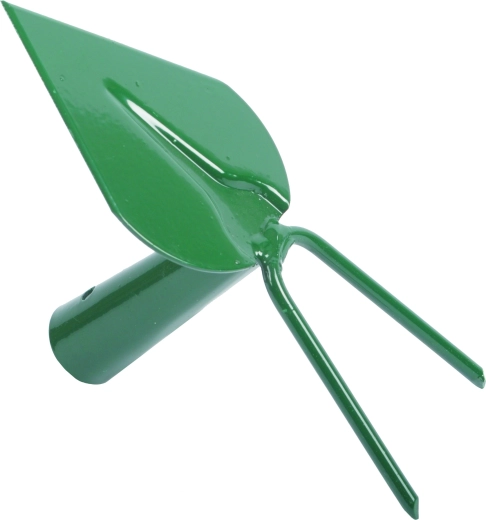 Hakke hjertespatel uden skaft med to tænder