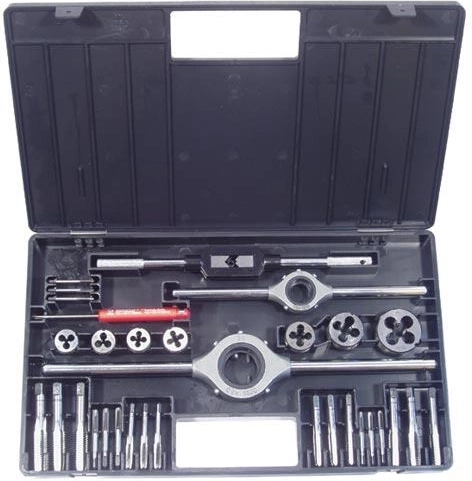 Sæt med gevindtappe og rundsnit M3–M12 af legeret værktøjsstål