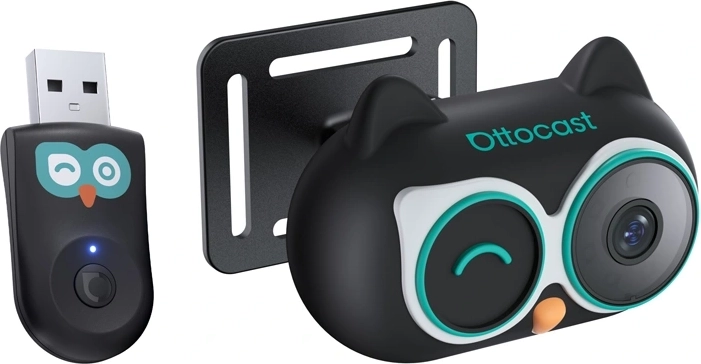 Ottocast Cabin Care trådløs CarPlay-adapter med kamera til bagsæderne