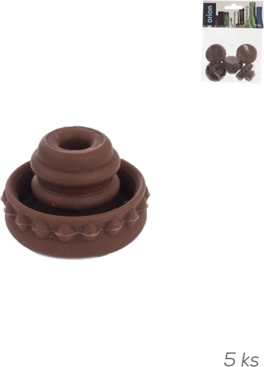 Silikoneprop 3,5 cm, brun (5 stk.)