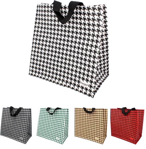 Indkøbspose FRASPO 24 l pepitomønster, mix af farver