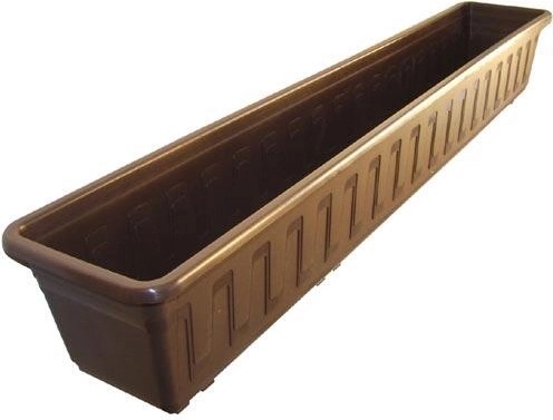 Plastisk altankasse GARDEN 80 cm brun