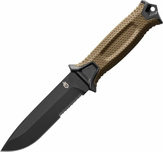 Gerber StrongArm outdoor-kniv 12,7 cm (delvist tandet), sort/coyote