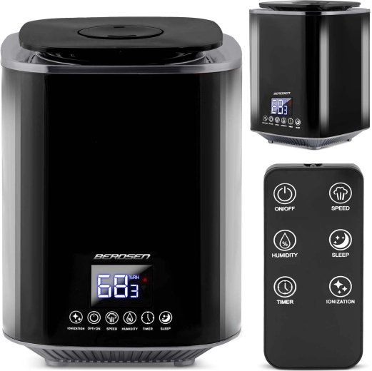 Ultralydsluftfugter BERDSEN med ionisering og aromaterapi, sort