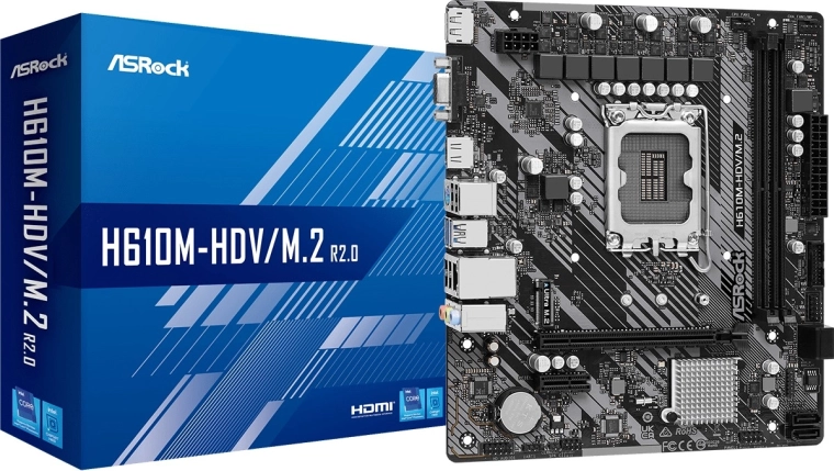 ASRock H610M-HDV/M.2 R2.0 micro-ATX bundkort