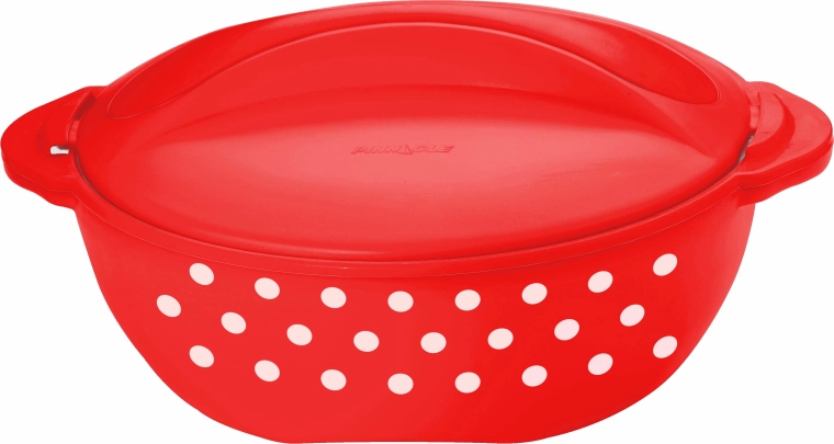 Termoskål TORO 3 l rød med hvide prikker