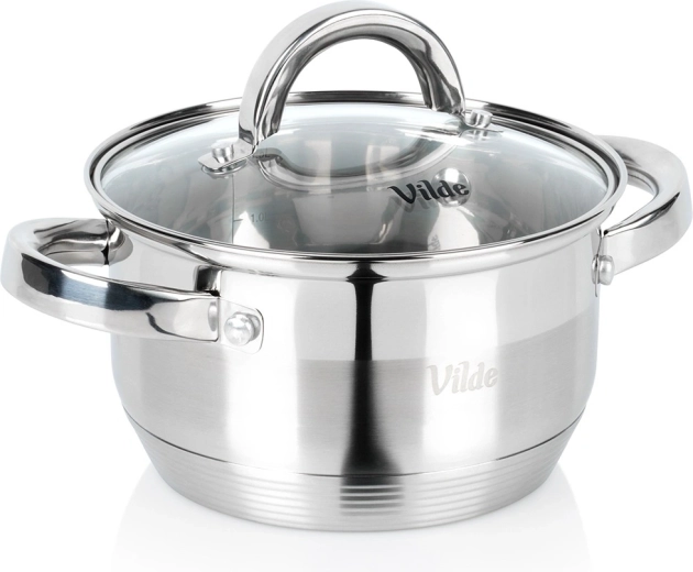 Rustfrit stål gryde med glaslåg INOXCELLENT 16 cm, 1,75 l