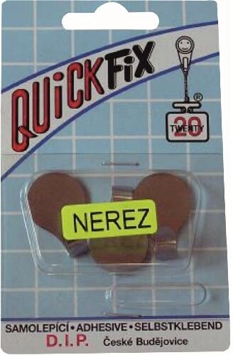 Selvklæbende kroge i rustfrit stål QF, sølvfarvede, 3 stk.