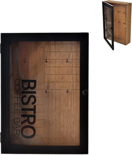 Træ-nøgleskab Bistro brun