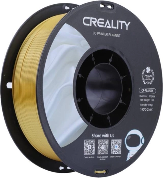 PLA-filament Creality CR-Silk, gylden, 1,75 mm