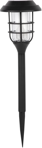 Solcelle-have lampe med jordspyd, 12 LED, sort