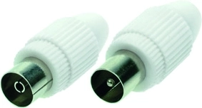 Solight lige antenne-stik COAX (stik + hunstik)