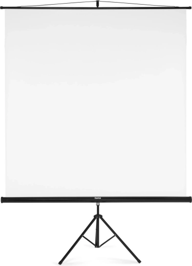 Projektionslærred på stativ 180 × 180 cm 2-i-1 hvidt