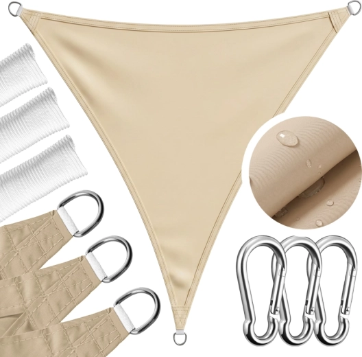 Have-skyggesejl AURA TRI 4×4×4 m beige