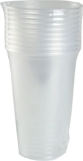 Plastikkrus 500 ml transparent – sæt 10 stk.