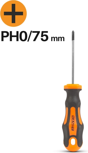 Krydskærvsskruetrækker PH0 75 mm