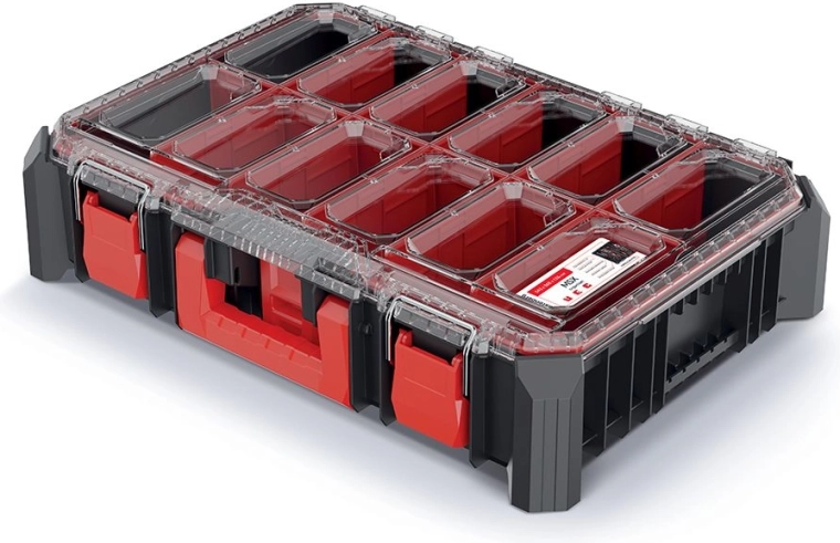 Organizer MSX 54,3 × 39 × 12,6 cm sort med polycarbonatlåg