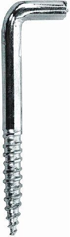 Skruekrog med krydskærv 5,2 × 40 mm, galvaniseret (100 stk.)