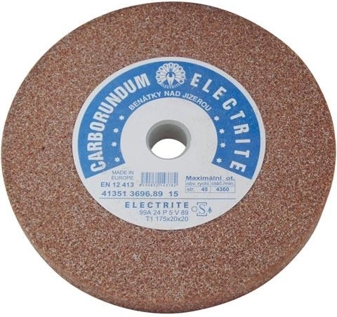 Slibeskive 175 × 20 × 20 mm, hvid korund A99, korn 24