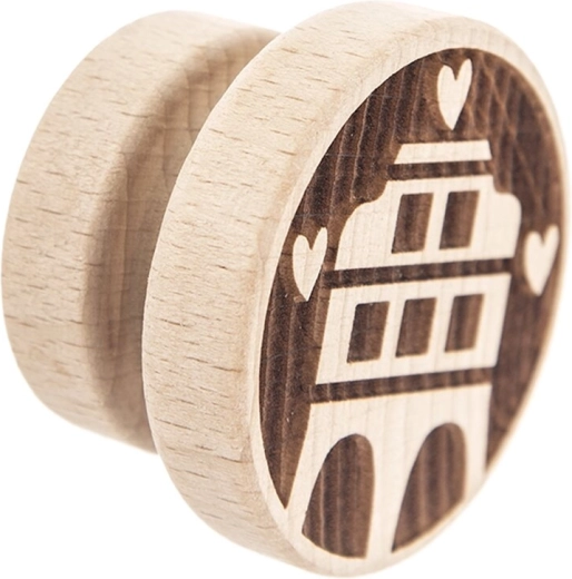 Træstempel til dej – huse