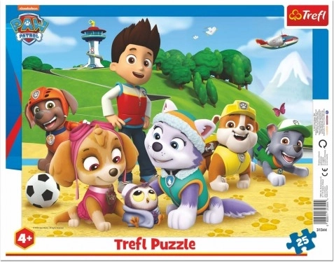 Ramme-puslespil 25 brikker PAW PATROL På sporet