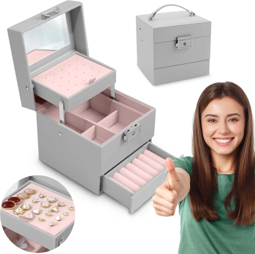 Smykkeskrin Massido MS-703 grå