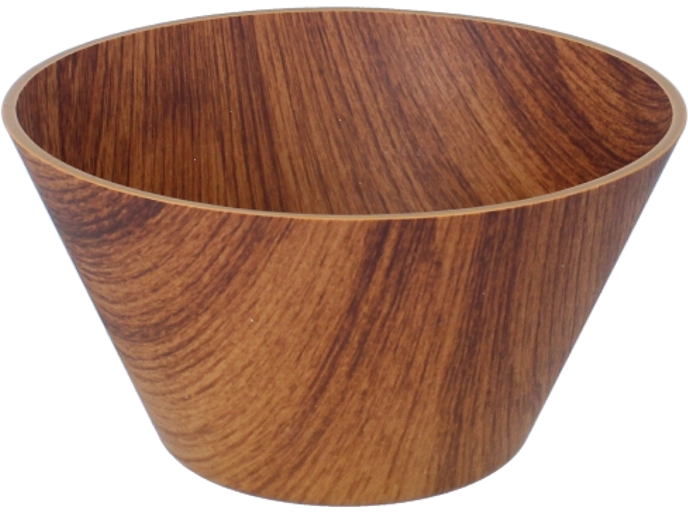 Plastiksalatskål 16 cm, brun (valnød)