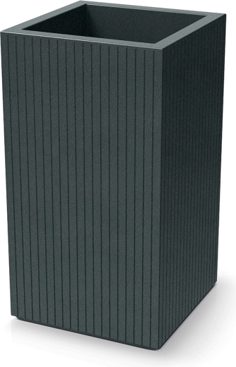 Plantekasse Coro Square High 40 × 40 × 70 cm – grafit